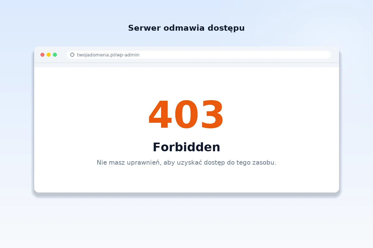 Komunikat 403 Forbidden w przeglądarce