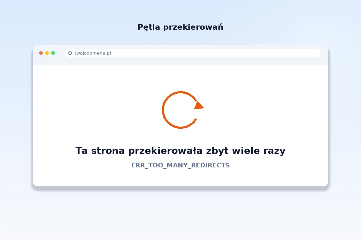 Komunikat ERR_TOO_MANY_REDIRECTS w przeglądarce Chrome
