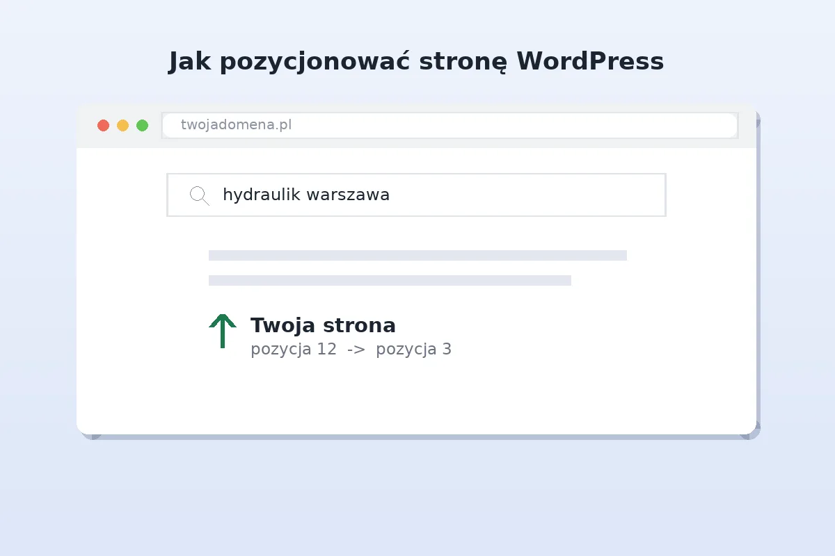 Wzrost pozycji strony w wynikach wyszukiwania Google